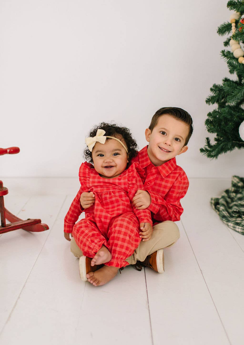 Mabel Romper- Red Picnic Plaid