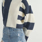 Color Block Mock Turtleneck Sweater