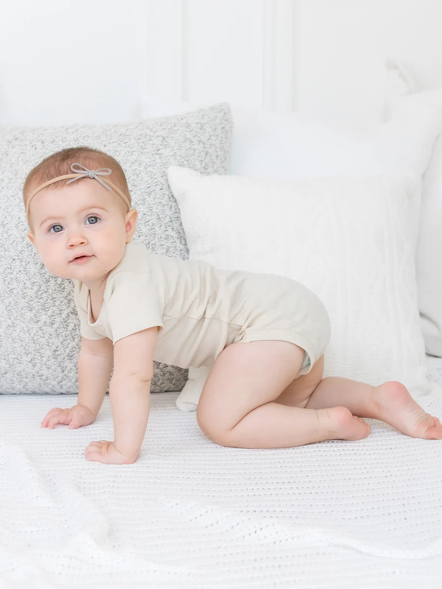 Short Sleeve Bodysuit- Natural