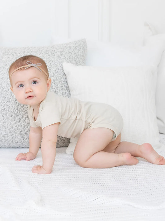 Short Sleeve Bodysuit- Natural