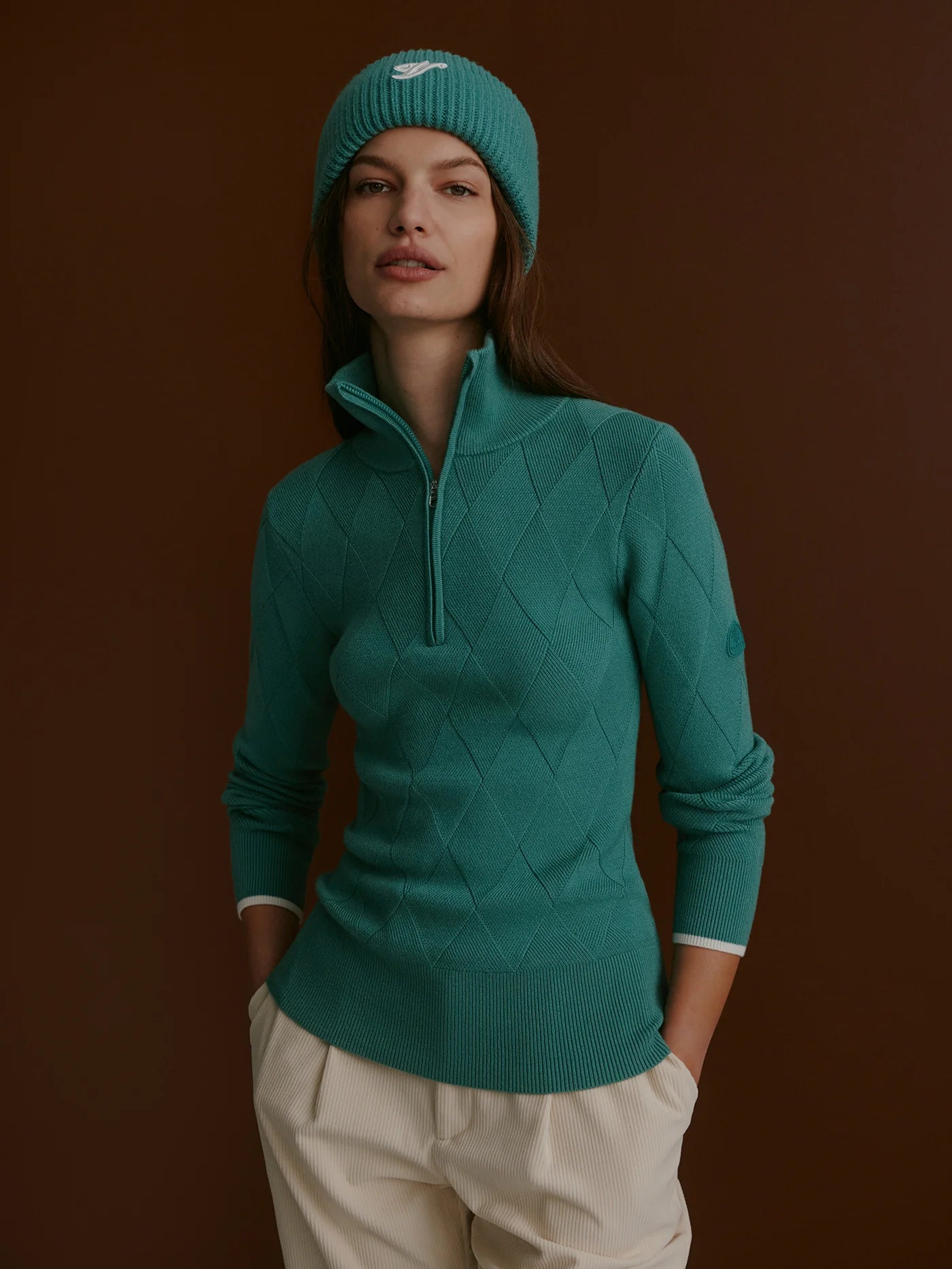 Lawson Half-Zip Knit- Deep Sea