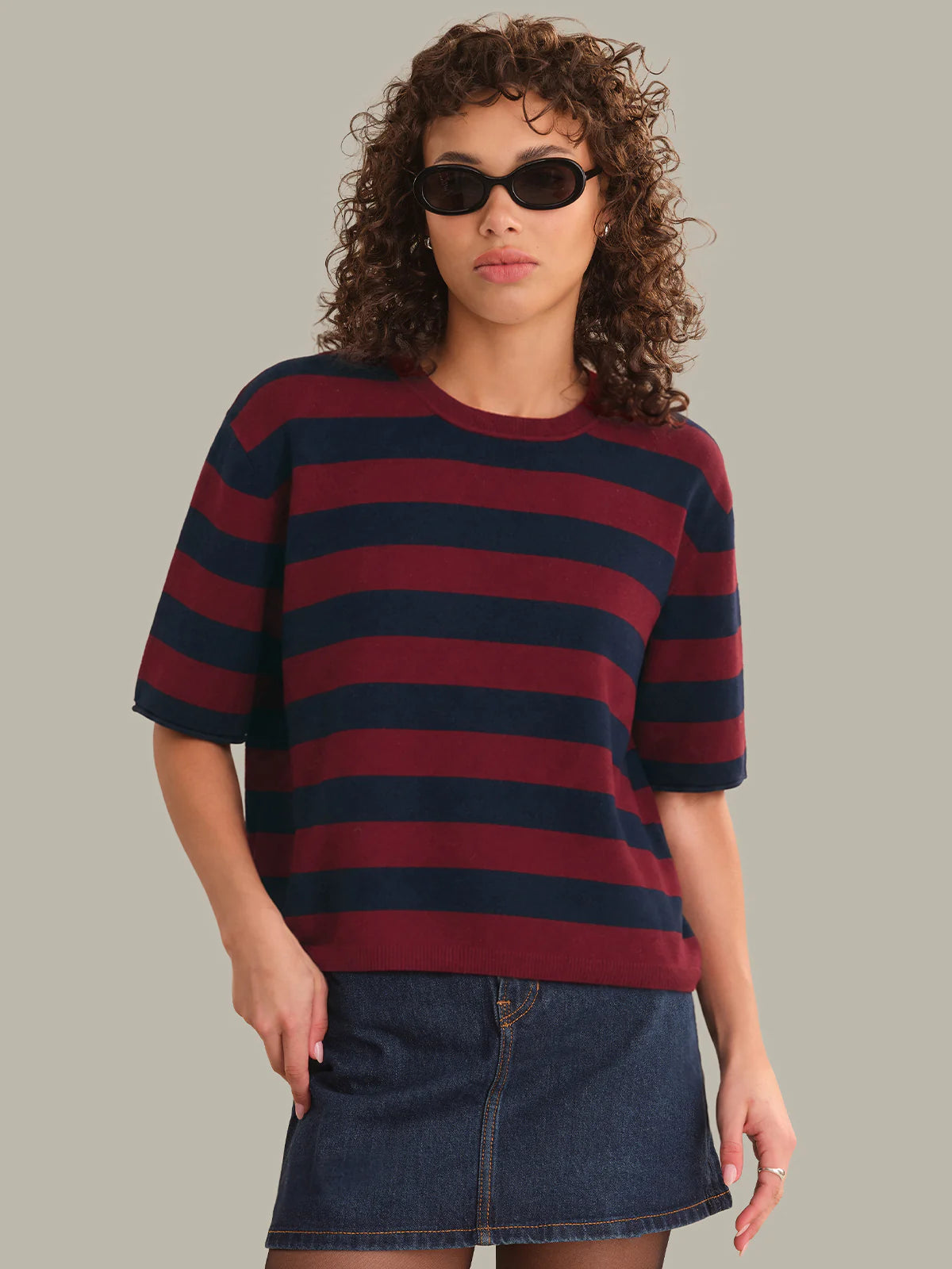 Colette Crew Neck Boxy Tee