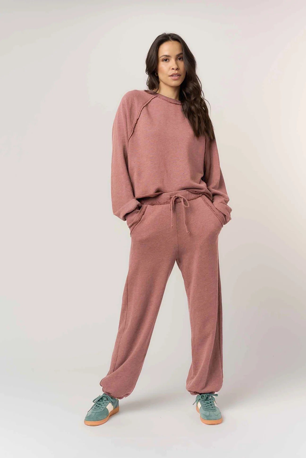 Paris Raglan Sweatshirt- Rose Taupe