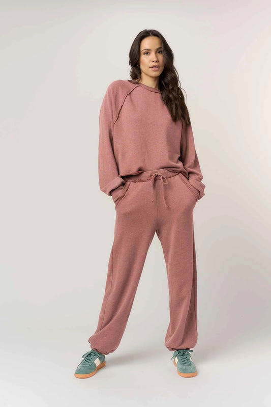 Paris Raglan Sweatshirt- Rose Taupe