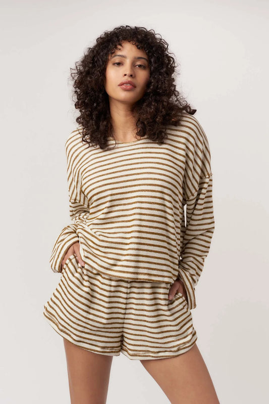 Hometown Textured Stripe Hoodie