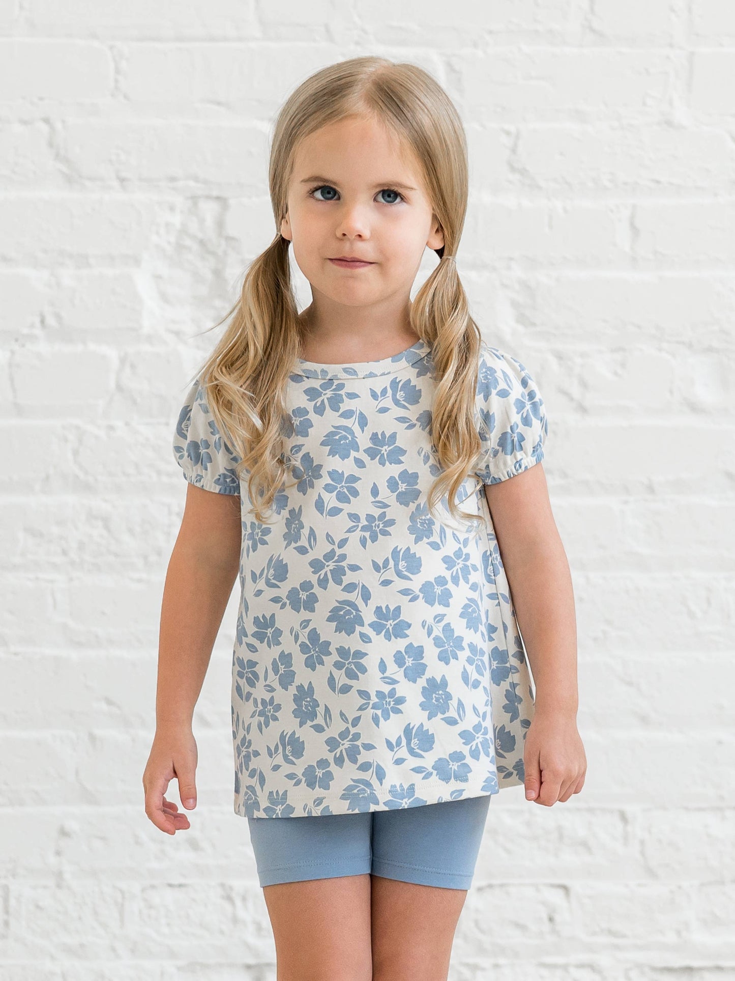 Organic Baby & Kids Cora Tulip Back Tee - Gia Floral / Rain