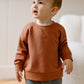 Quinn French Terry Relaxed Pullover Sweatshirt- Copper
