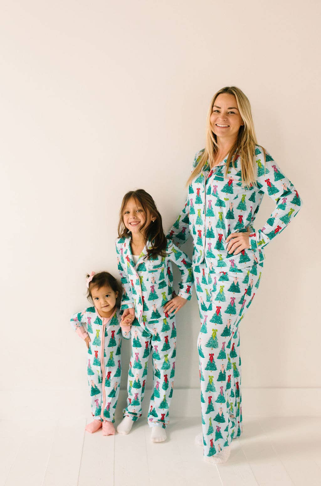 Button Up PJ Set- Trim The Tree