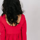 Gwendolyn Ruffle Dress- Scarlet