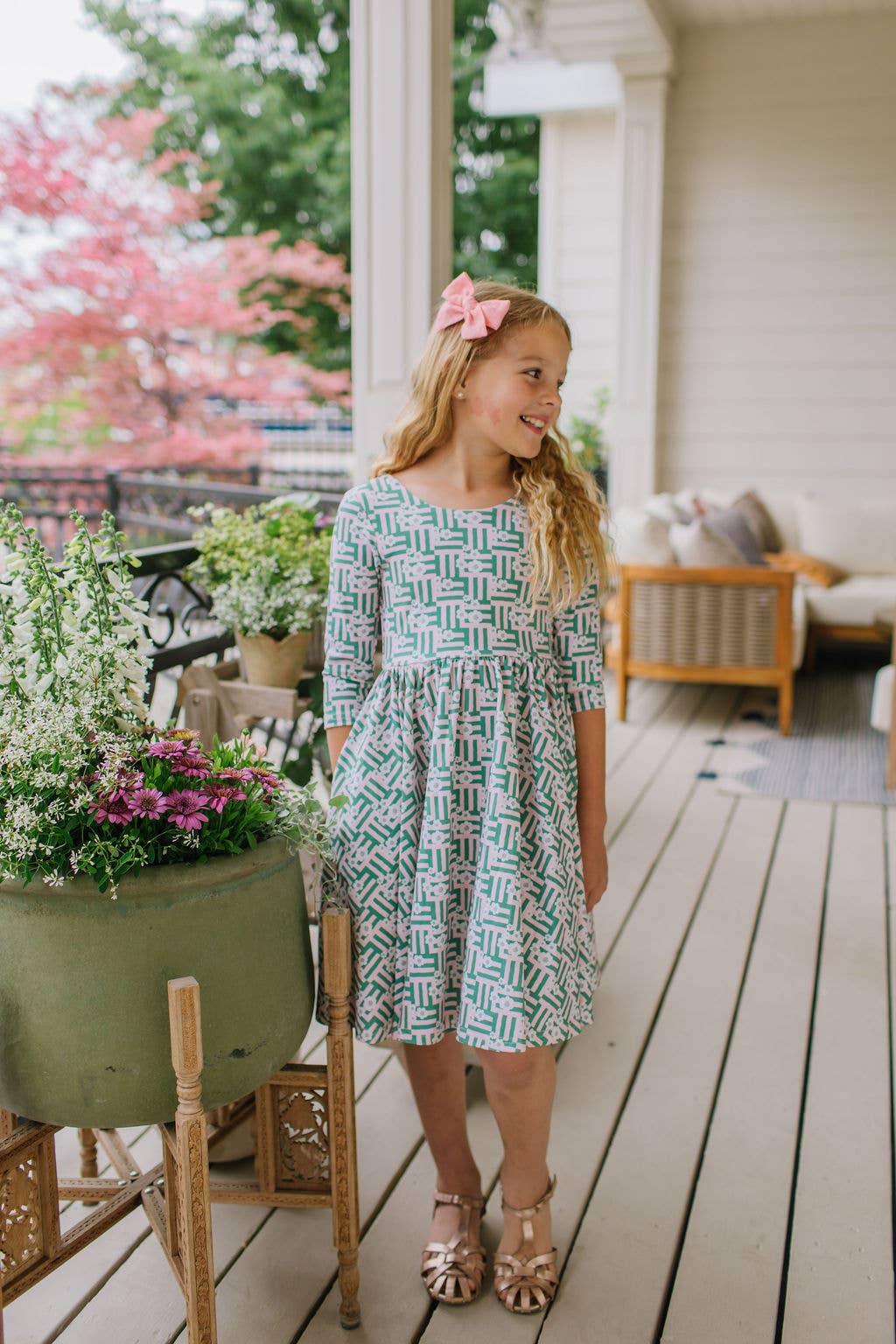 Emile Dress- Wildflower Grid