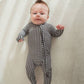 Bamboo Zip Pajamas- Green Gingham