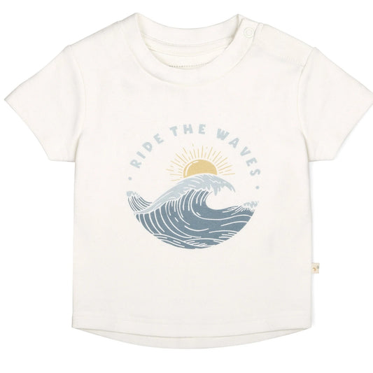 Organic Crew Neck Tee - Ride The Waves - Lulie