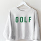 Golf Mid length Cropped Graphic Fleece Pullover Relaxed Fit.