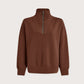Hawley Half Zip Sweat- Golden Bronze Marl