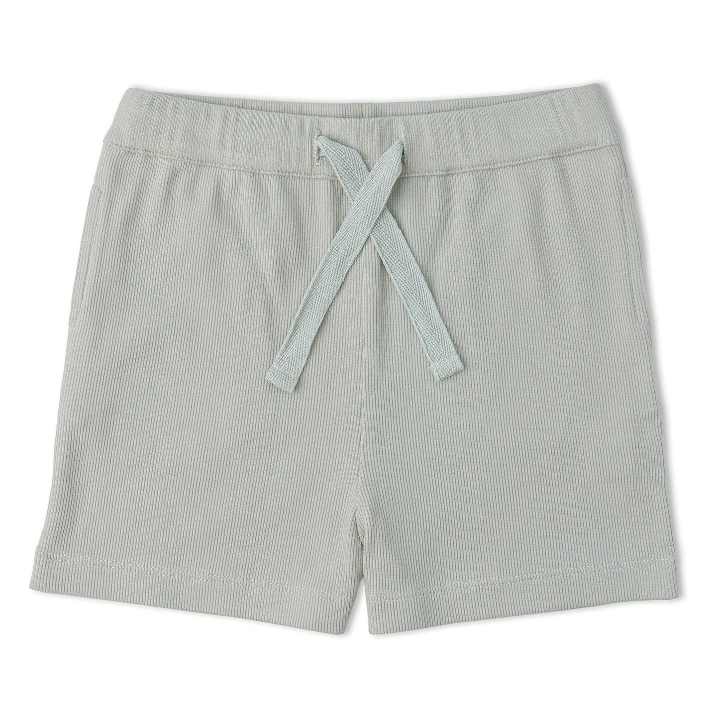 Organic Collar Tee & Shorts Set - Fog Stripes