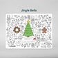 Jingle Bells Reusable Color-In Activity Mat