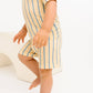 Vintage Stripe Bamboo Shorts Set