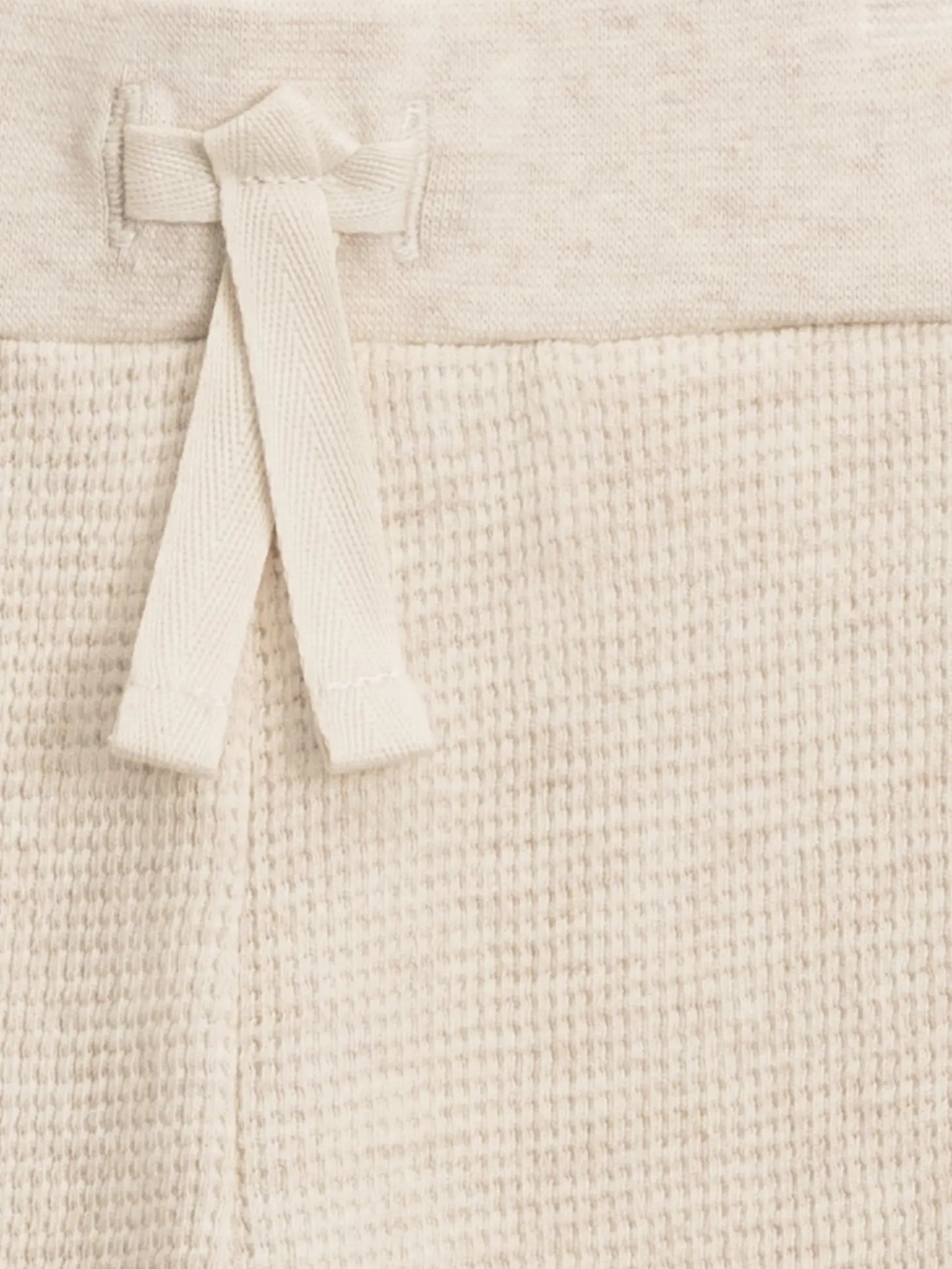 Organic Nelson Waffle Knit Jogger - Heather Oat - Lulie
