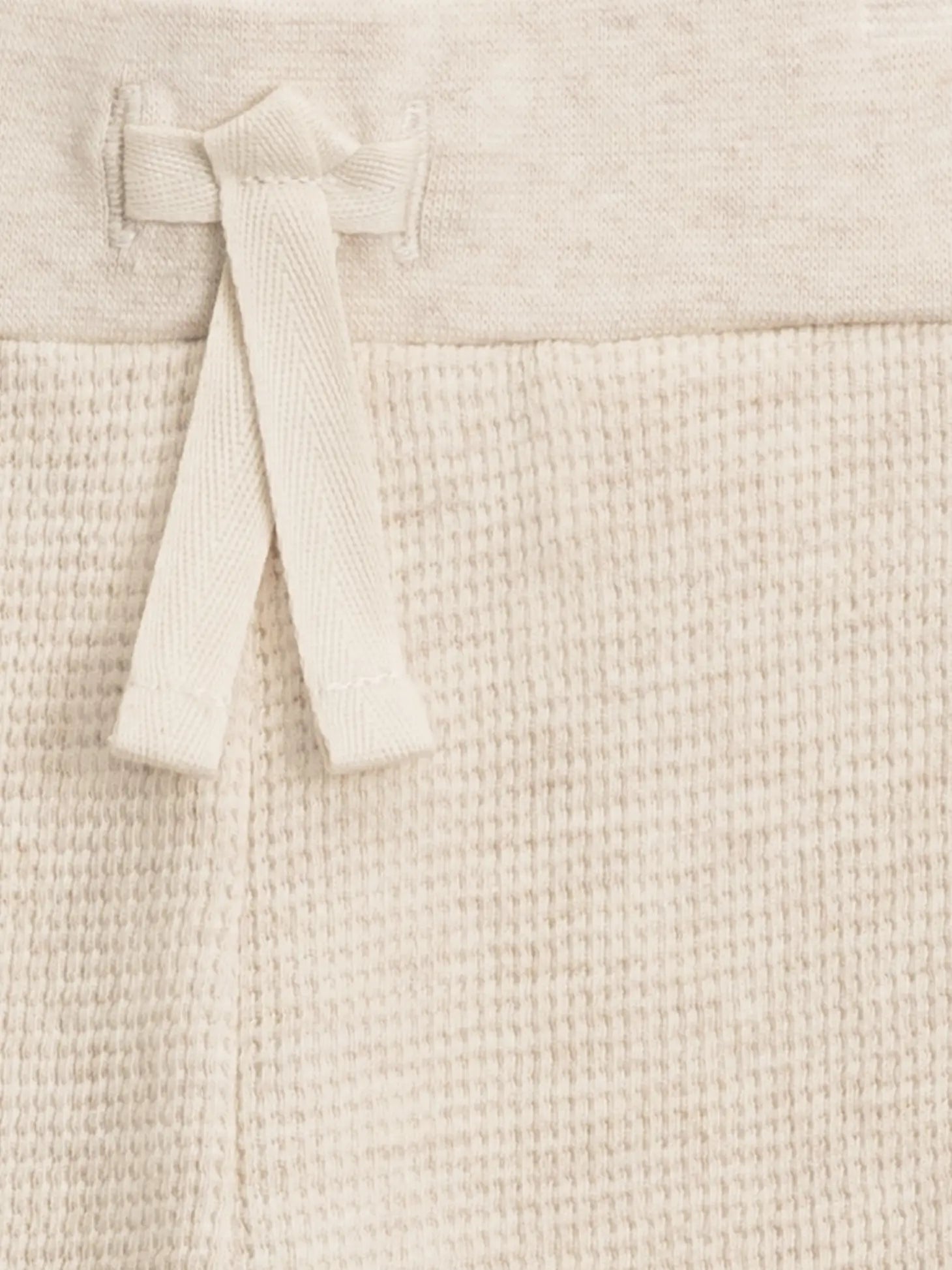 Organic Nelson Waffle Knit Jogger - Heather Oat - Lulie