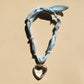 Sky Blue Bandana Charm Necklace