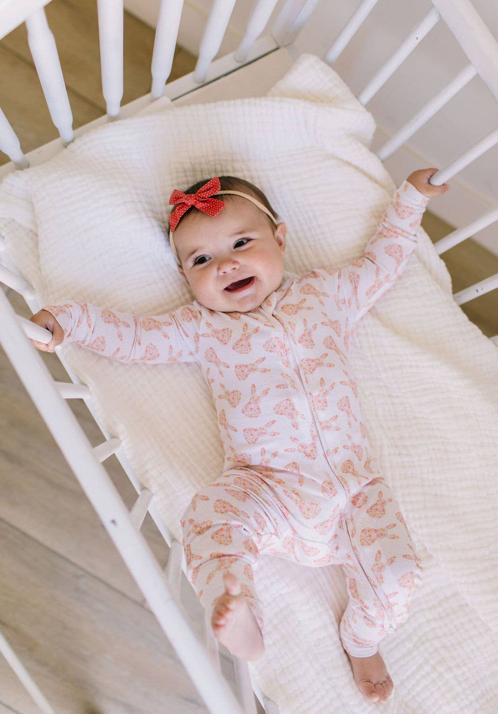Zippy Bamboo Baby PJ in Ditsy Bunny