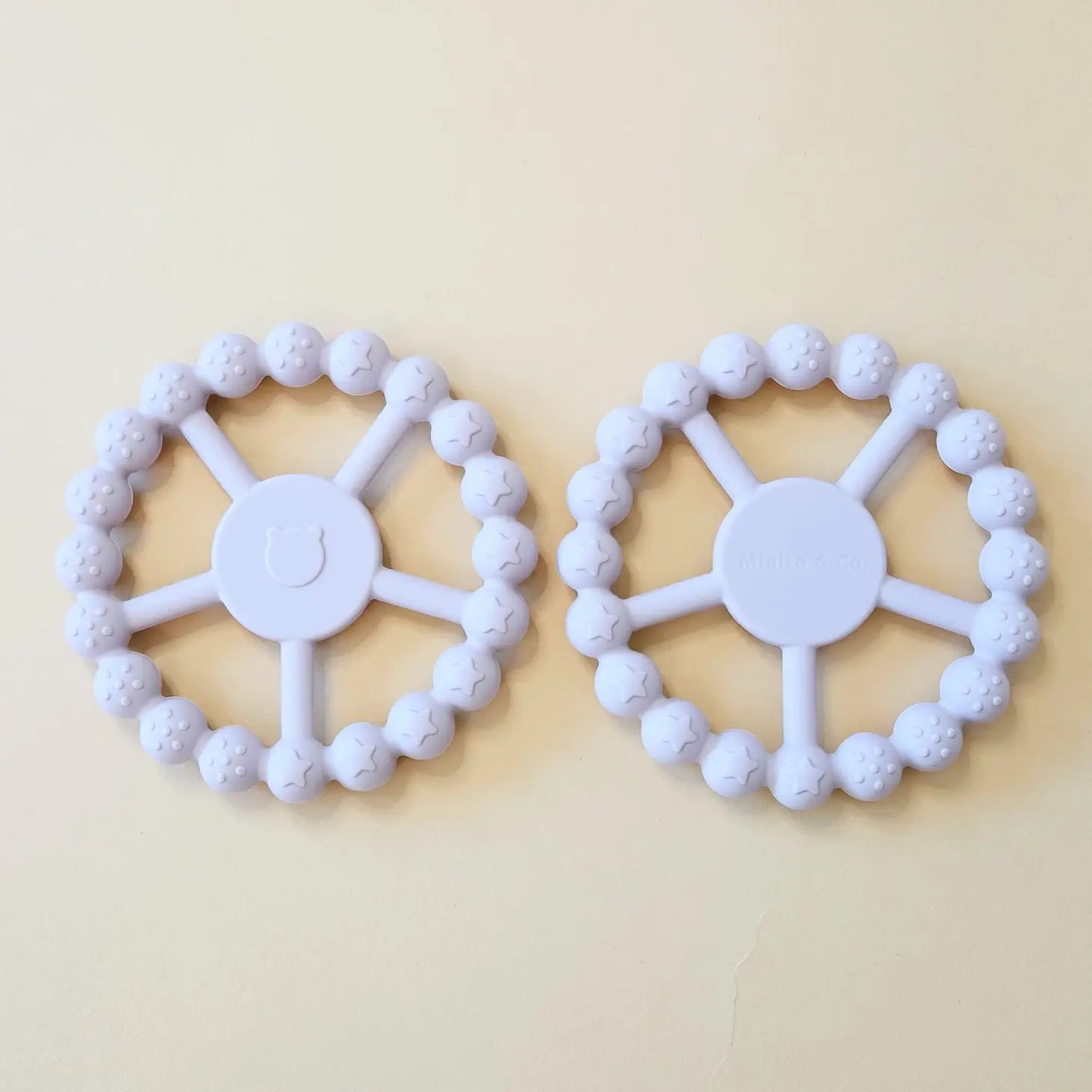 Silicone Bear Ring Teethers- Dusty Lilac
