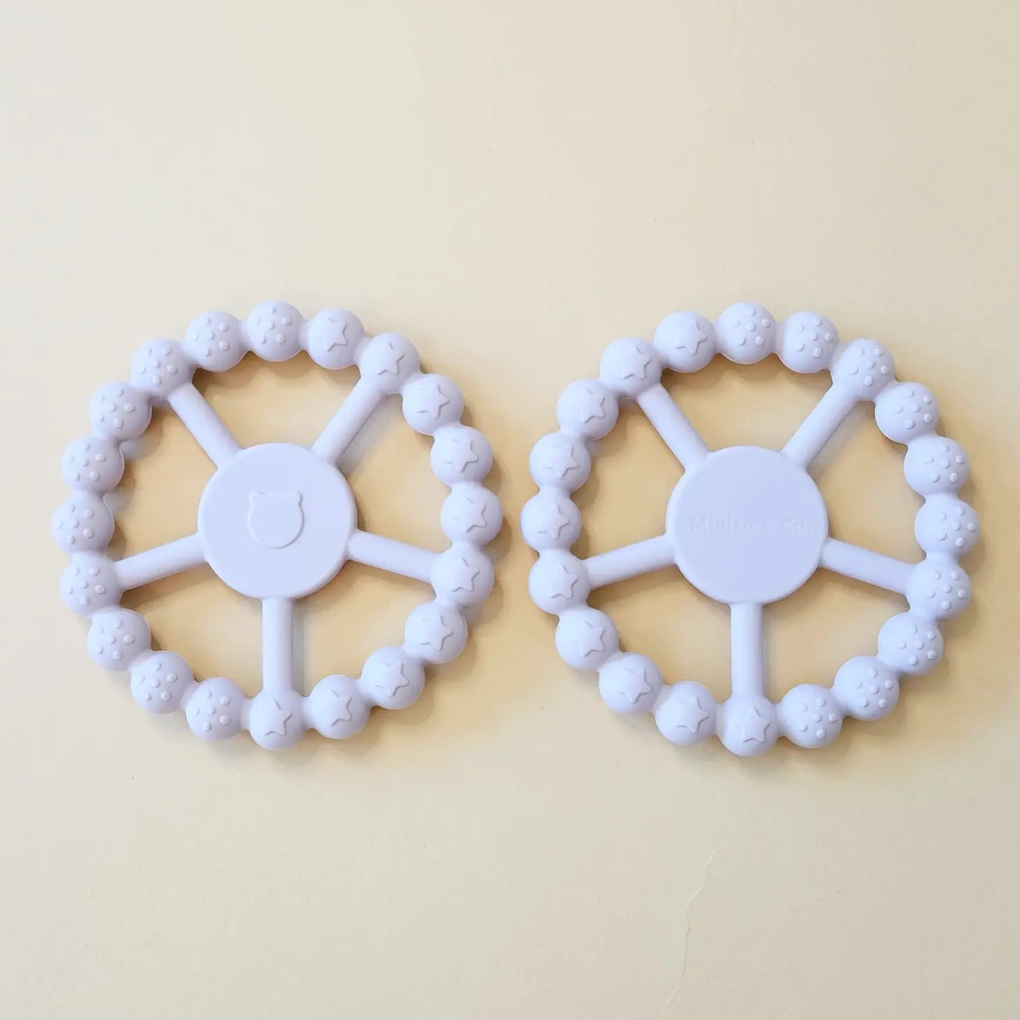 Silicone Bear Ring Teethers- Dusty Lilac - Lulie