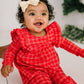 Mabel Romper- Red Picnic Plaid