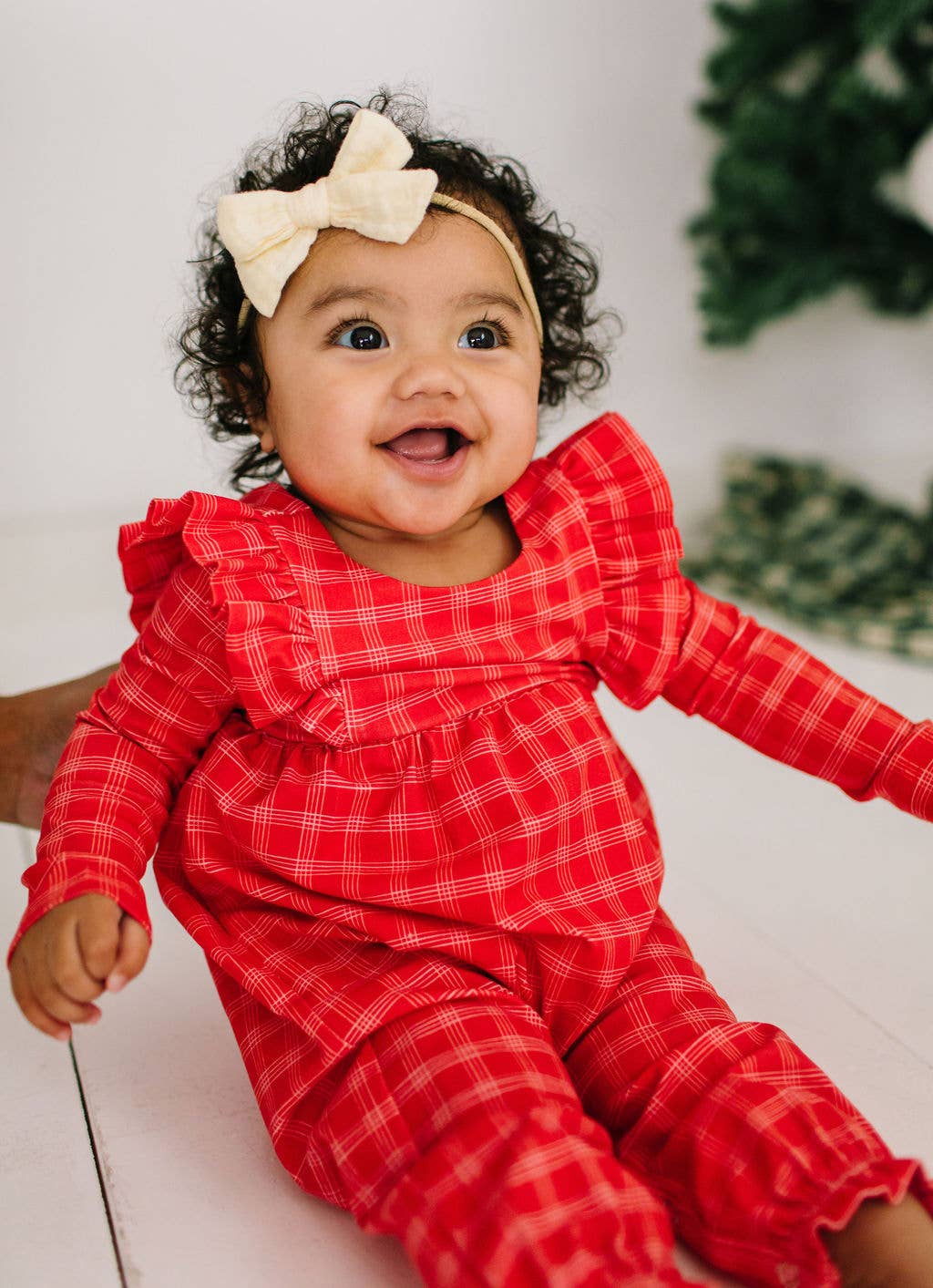 Mabel Romper- Red Picnic Plaid