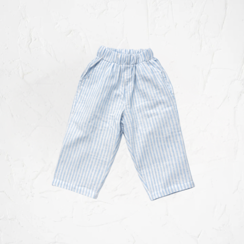 Linen Pant – Striped Sky Blue