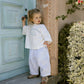 Linen Pant – Striped Sky Blue