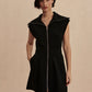 Rebecca Zip-Through Dress- Black