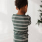 Bamboo Two Piece Set- Pine Stripe
