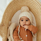Natural Garter Stitch Knit Bonnet Baby & Kids