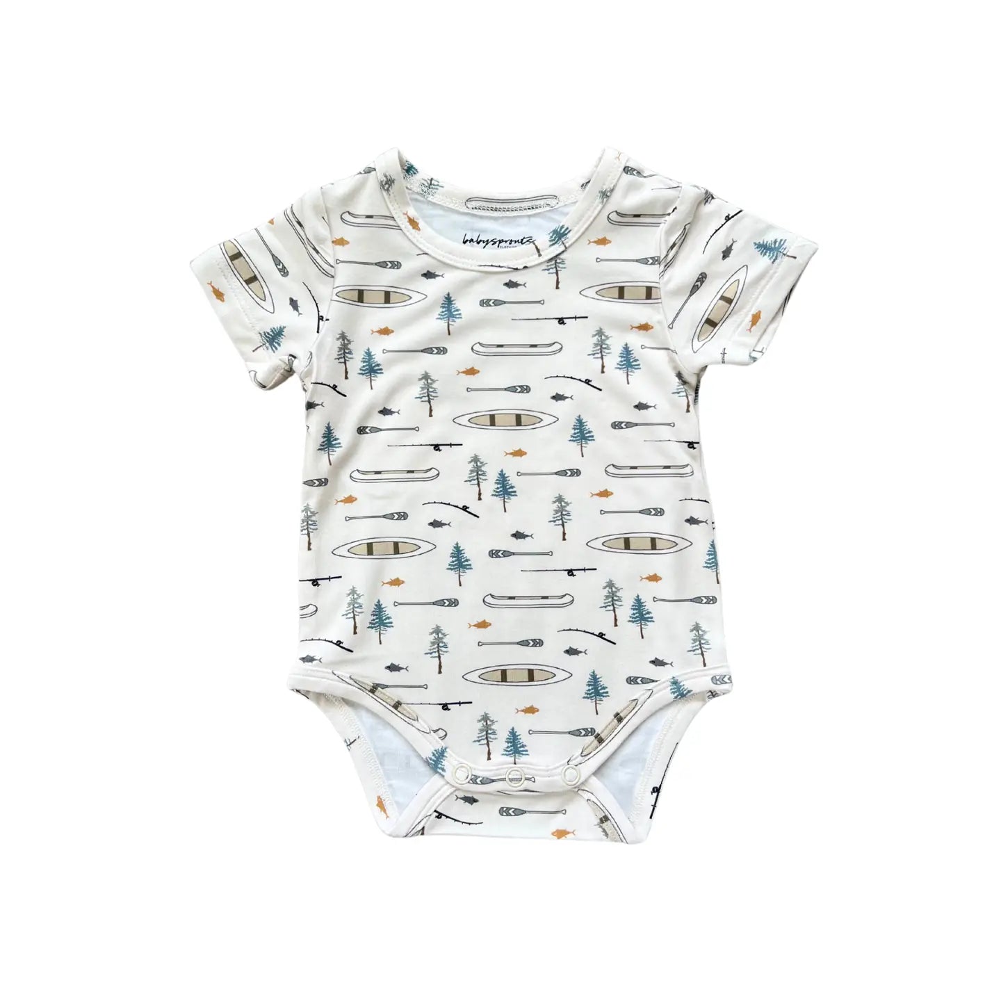 Baby Short Sleeve Bodysuit- Canoe