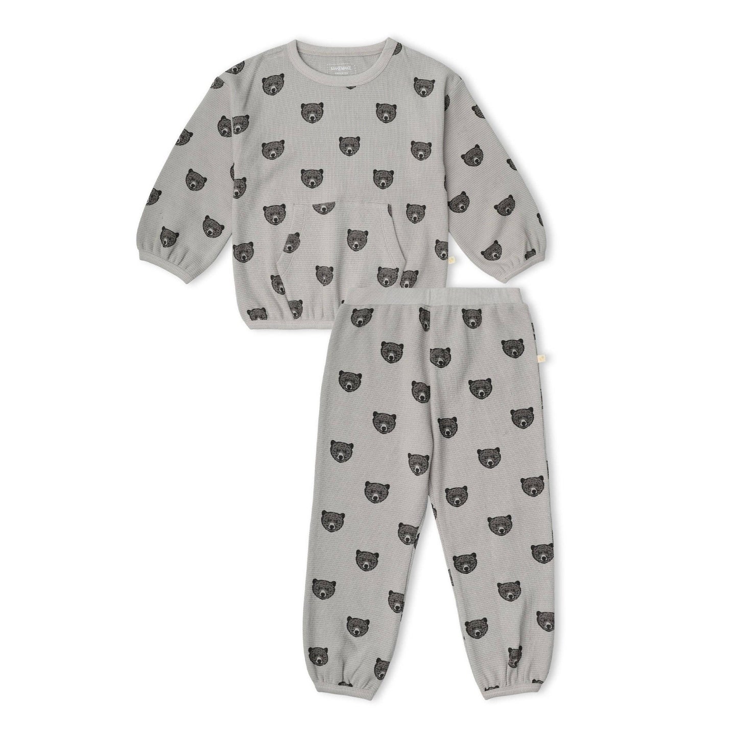 Organic Tee & Pant Slouch Set - Woodland Bear