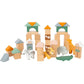 Pastel Building Blocks Safari Theme 50 Piece Play