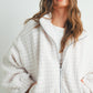 Fall Collared Puffer Jacket - Cream