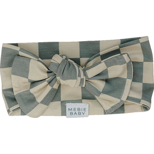 Head Wrap- Light Green Checkered - Lulie