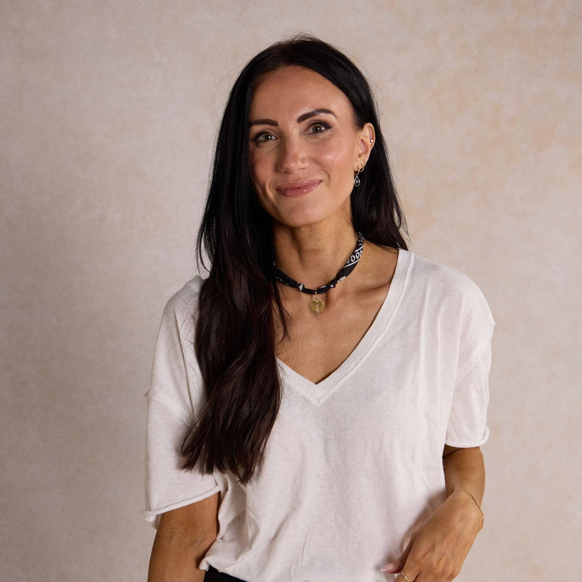 Black Bandana Charm Necklace