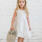 Organic Zoey Seersucker Tiered Dress - Coconut