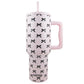 Black & Pink Mini Coquette Bows 38 Oz Tumbler
