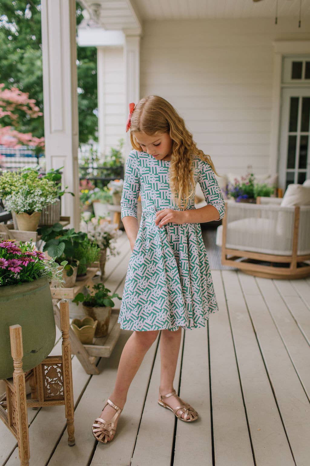 Emile Dress- Wildflower Grid