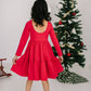 Gwendolyn Ruffle Dress- Scarlet