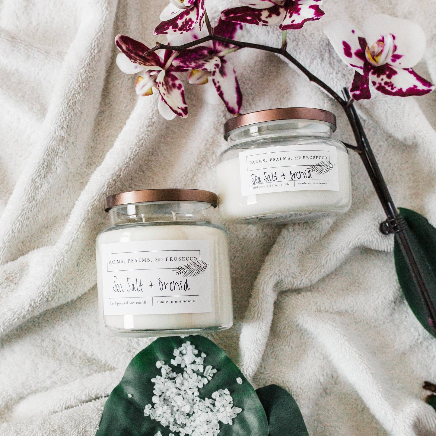 Sea Salt + Orchid Soy Candle