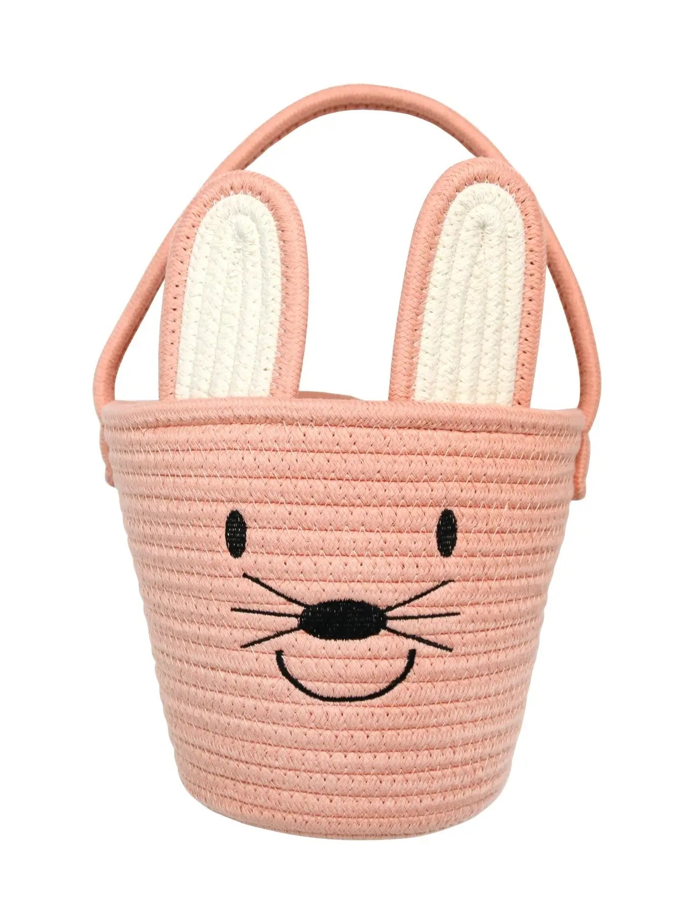 Rope Easter Basket - Pink Bunny