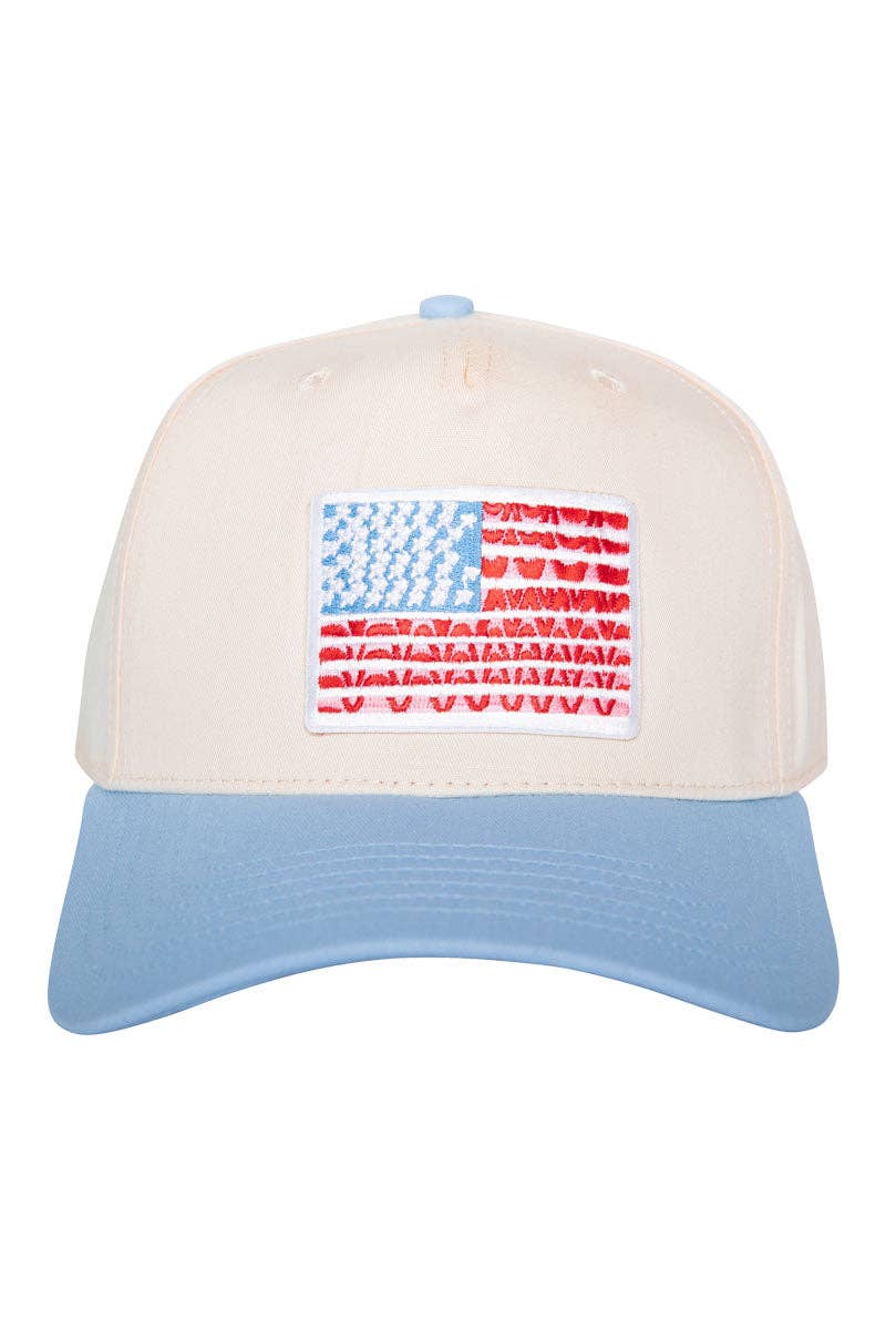 American Flag Two-Toned Hat