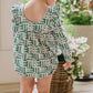 Leah Romper- Wildflower Grid