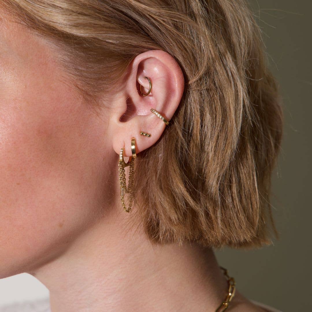 Gold Waterproof Essential Huggie Earrings