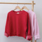 Cropped Sweatshirt- Cranberry
